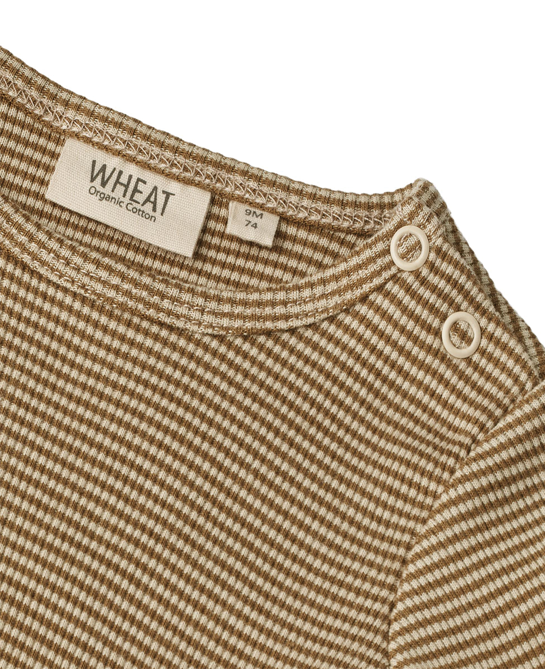 BODYSUIT WHEAT BEIGE RIB STRIPE