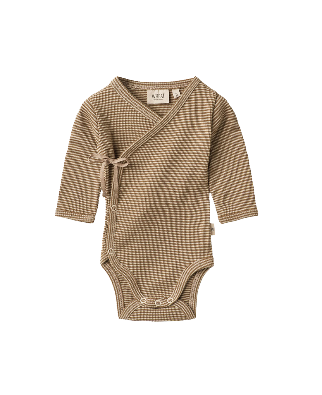 BODYSUIT WHEAT BEIGE RIB STRIPE