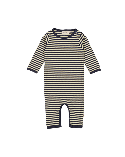 ONESIE WHEAT MIDNIGHT STRIPE