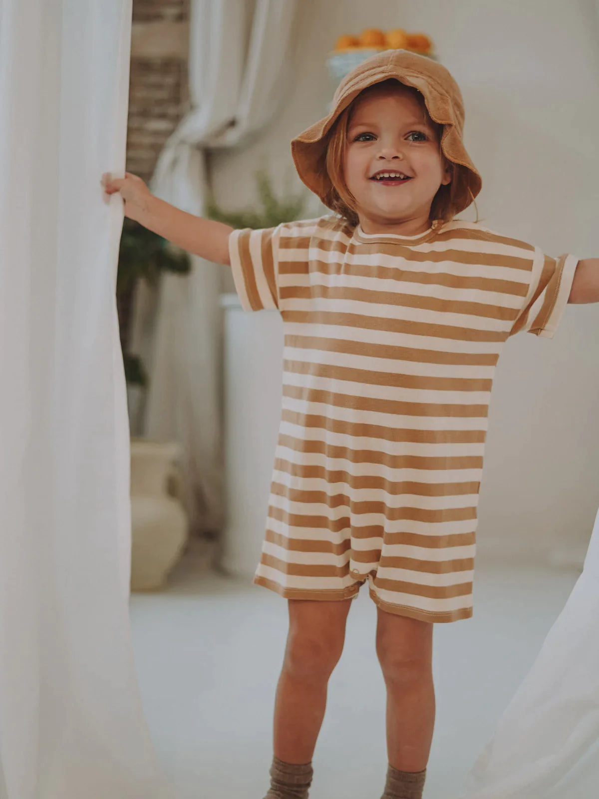 ONESIE ORGANIC ZOO GOLD SAILOR