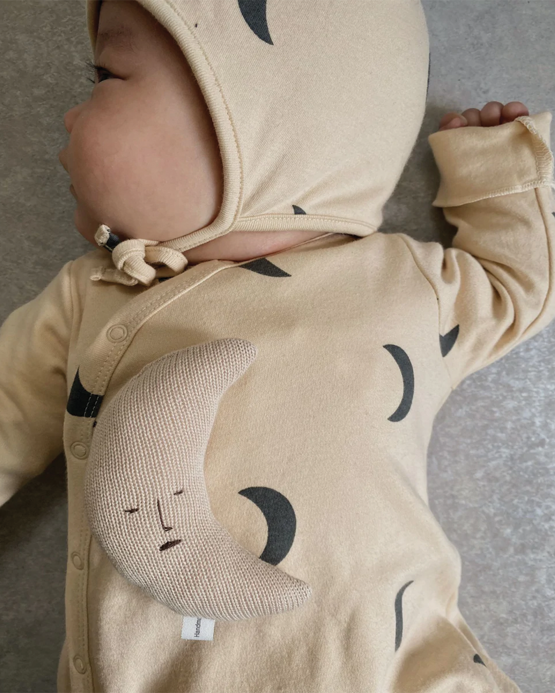 ONESIE ORGANIC ZOO PEBBLE MIDNIGHT